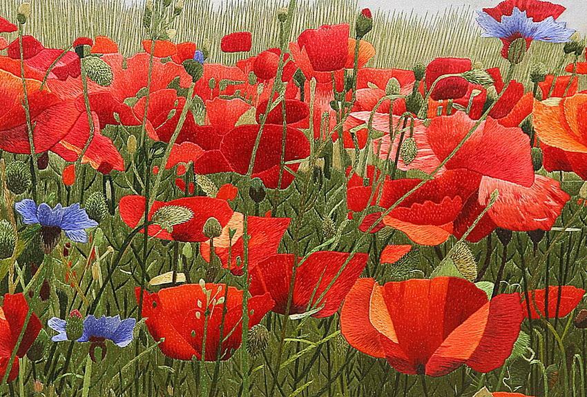 Hadd embroidery Poppy